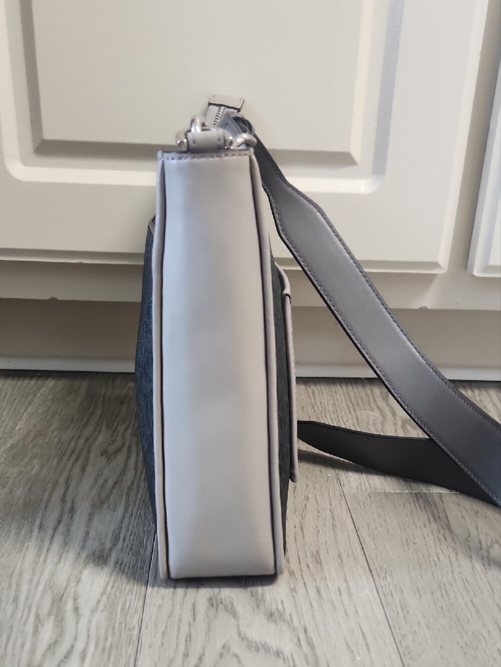 Michael Kors Gray MK Crossbody Bag - Picture 6 of 13